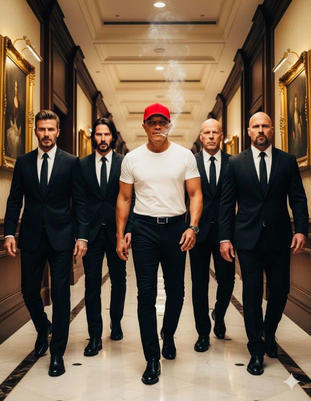 The Mafia Boss and His Elite Guard: A Cinematic Power Stroll
